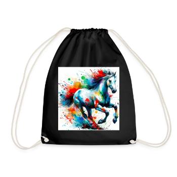 Cheval - Sac de sport léger - noir - Devant