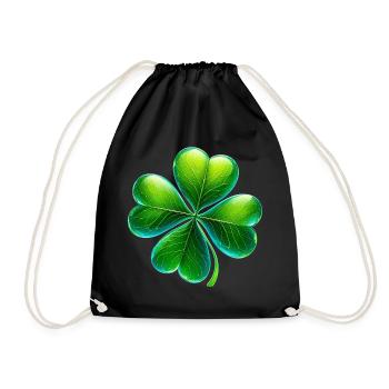 Trèfle à quatre feuilles - Sac de sport léger - noir - Devant