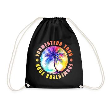 Formentera Tour Colorful - Drawstring Bag - black - Front