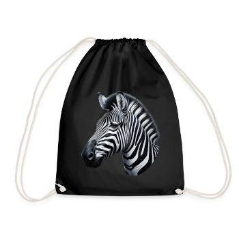 Zèbre - Sac de sport léger - noir - Devant
