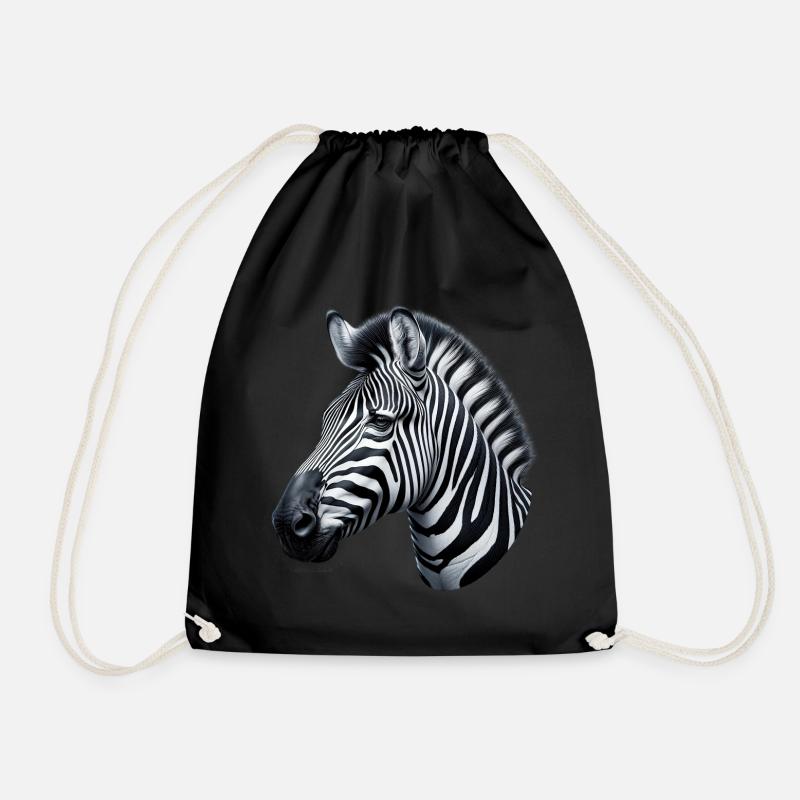 Zebra - Turnbeutel - Schwarz