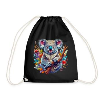 Koala - Turnbeutel - Schwarz - Vorne
