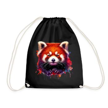 Petit panda - Sac de sport léger - noir - Devant
