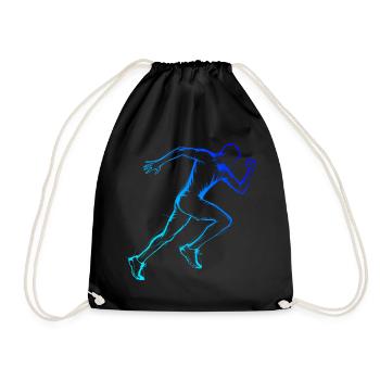 Running Fitness Race Men Women Running - Drawstring Bag - black - Front