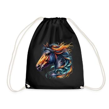 Cheval - Sac de sport léger - noir - Devant