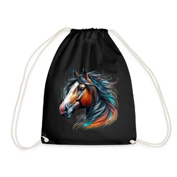Cheval - Sac de sport léger - noir - Devant