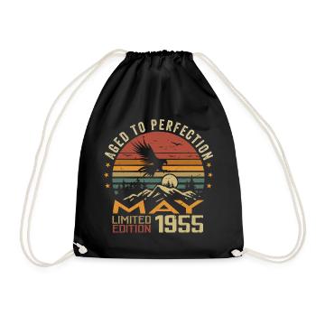 Mai 1955 Anniversaire Mai 1955 Cadeau 1955 Mai - Sac de sport léger - noir - Devant