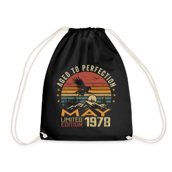 Mai 1978 Anniversaire Mai 1978 Cadeau 1978 Mai - Sac de sport léger - noir - Devant