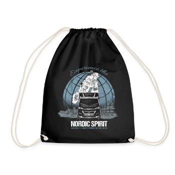 NORDIC SPIRIT - Natures lights dance in the wild - Drawstring Bag - black - Front