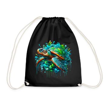 Tortue - Sac de sport léger - noir - Devant