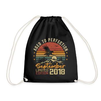 September 2018 Birthdays born in September 2018 - Drawstring Bag - black - Front
