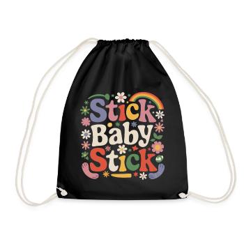 Courage and hope on the IVF journey - Drawstring Bag - black - Front