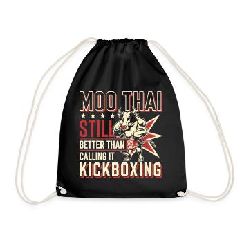 Conception de dictons Muay Thai drôles - Sac de sport léger - noir - Devant