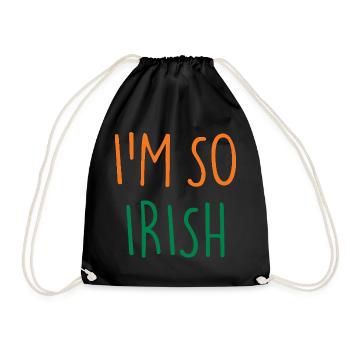 I'M SO IRISH Ireland Irland - Drawstring Bag - black - Front