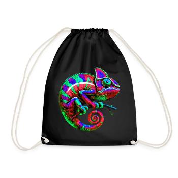 Chameleon - Drawstring Bag - black - Front