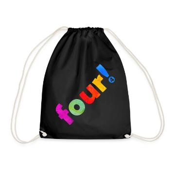 QUATRE 4 ANS 4E ANNIVERSAIRE - Sac de sport léger - noir - Devant
