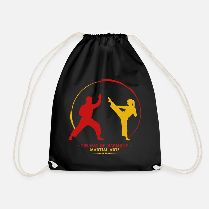 Martial art - Drawstring Bag - black