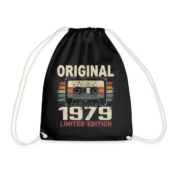 1979 Birthday Gift 1979 Vintage 1979 Retro - Drawstring Bag - black - Front