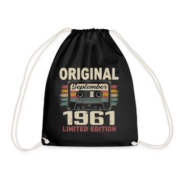 Septembre 1961 Anniversaire, Né en Septembre 1961 - Sac de sport léger - noir - Devant