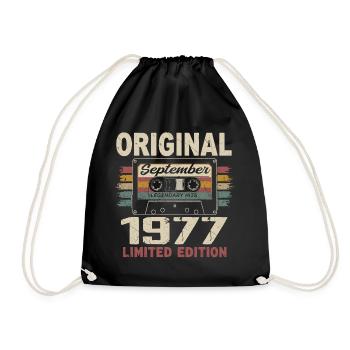 Septembre 1977 Anniversaire, Né en Septembre 1977 - Sac de sport léger - noir - Devant