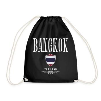 I Love Bangkok, Bangkok Thailand - Drawstring Bag - black - Front