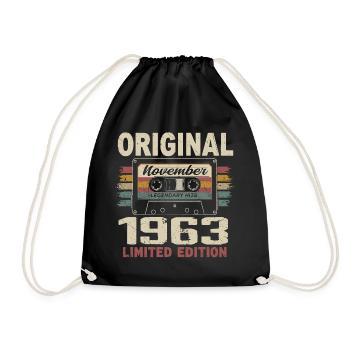 November 1963 Gift November 1963 - Drawstring Bag - black - Front