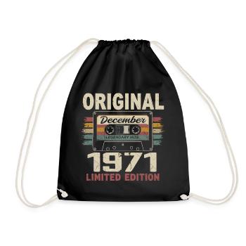 Cadeau D'anniversaire Décembre 1971 - Sac de sport léger - noir - Devant
