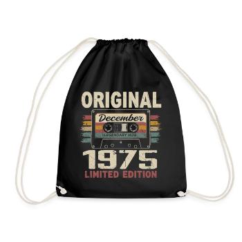 Cadeau D'anniversaire Décembre 1975 - Sac de sport léger - noir - Devant