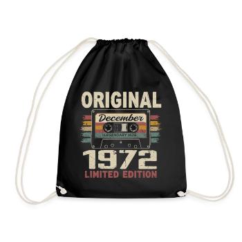 Cadeau D'anniversaire Décembre 1972 - Sac de sport léger - noir - Devant