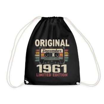 Cadeau D'anniversaire Décembre 1961 - Sac de sport léger - noir - Devant