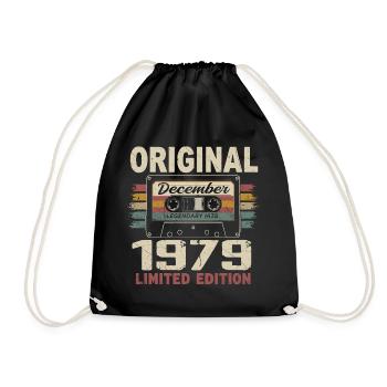 Cadeau D'anniversaire Décembre 1979 - Sac de sport léger - noir - Devant