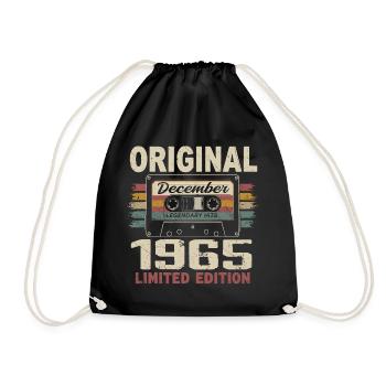 Cadeau D'anniversaire Décembre 1965 - Sac de sport léger - noir - Devant