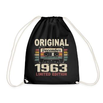 Cadeau D'anniversaire Décembre 1963 - Sac de sport léger - noir - Devant
