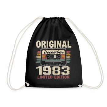 Cadeau D'anniversaire Décembre 1983 - Sac de sport léger - noir - Devant