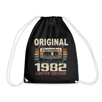 Cadeau D'anniversaire Décembre 1982 - Sac de sport léger - noir - Devant