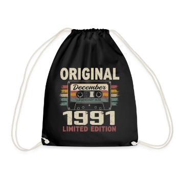 Cadeau D'anniversaire Décembre 1991 - Sac de sport léger - noir - Devant