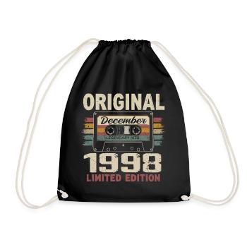 Cadeau D'anniversaire Décembre 1998 - Sac de sport léger - noir - Devant