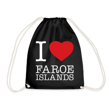 j’adore Îles Féroé - Sac de sport léger - noir - Devant