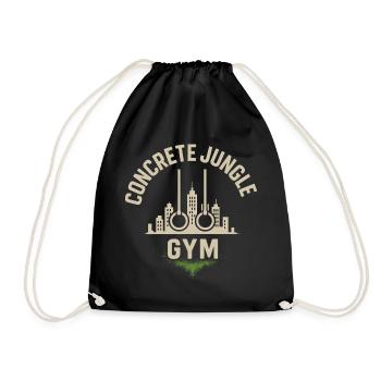 Gymnase de jungle en béton - Sac de sport léger - noir - Devant