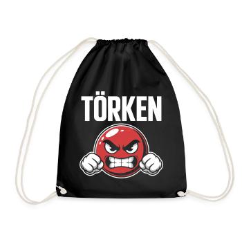 Drôle Dire Törken Dessin animé Drôle Dinde Mème - Sac de sport léger - noir - Devant