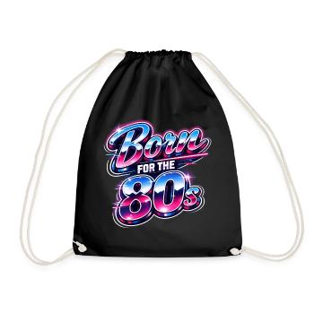 Né pour les années 80 Neon - Sac de sport léger - noir - Devant