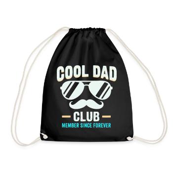 Cool Dad Club, Lustiges Vatertag Papa Hoodie - Turnbeutel - Schwarz - Vorne