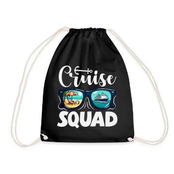 Cruise Squad Sonnenbrille Urlaub Trip - Turnbeutel - Schwarz - Vorne