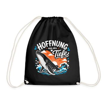 Hoffnung aus der Tiefe - Turnbeutel - Schwarz - Vorne