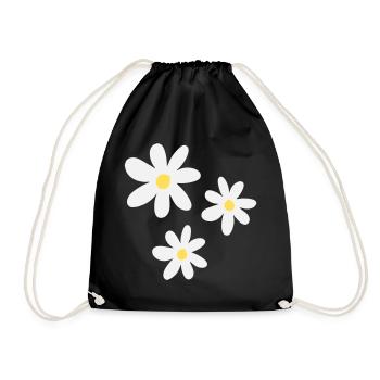 Fleurs blanches dans une élégance intemporelle - Sac de sport léger - noir - Devant
