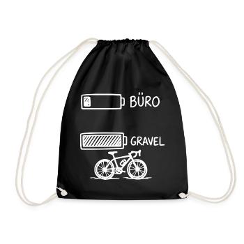 Büro Akku Gravelbike - Turnbeutel - Schwarz - Vorne
