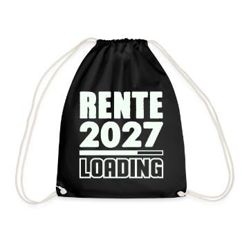 Pension 2027 Loading - Drawstring Bag - black - Front