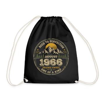 Cadeau Anniversaire 1966 Août Vintage 1966  - Sac de sport léger - noir - Devant