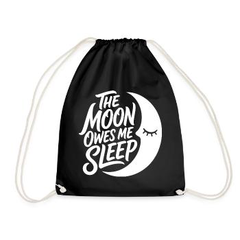 The Moon Told Me to Sleep – Schlaf Humor - Turnbeutel - Schwarz - Vorne