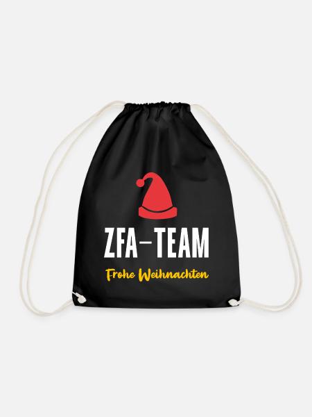 ZFA Team Weihnachtsfeier Frohe Weihnachten - Turnbeutel - Schwarz